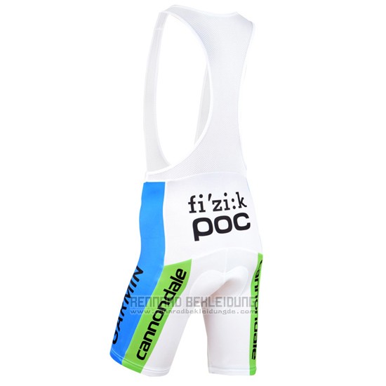 2015 Fahrradbekleidung Cannondale Grun und Wei Trikot Kurzarm und Tragerhose
